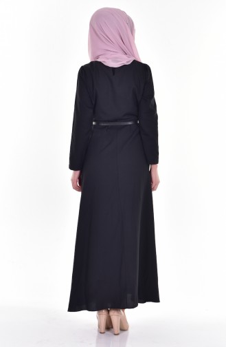 Black Hijab Dress 5729-08
