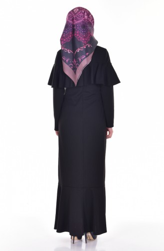 Black Hijab Dress 4122-01