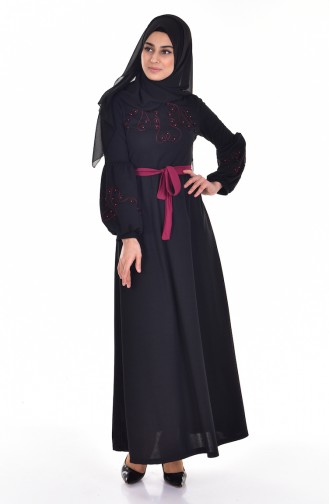 Black Hijab Dress 3697-02