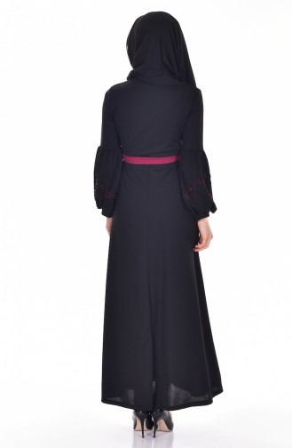 Black Hijab Dress 3697-02