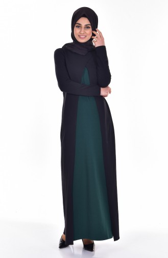 فستان أخضر زمردي 2895-04