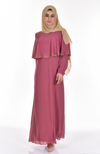 Hijab Abendkleid  99016-08 Rosa 99016-08