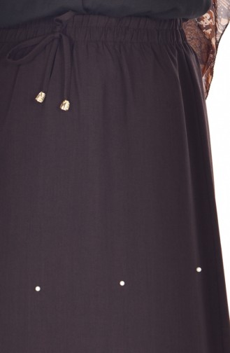 Jupe élastique avec Perles 1009-05 Brun 1009-05