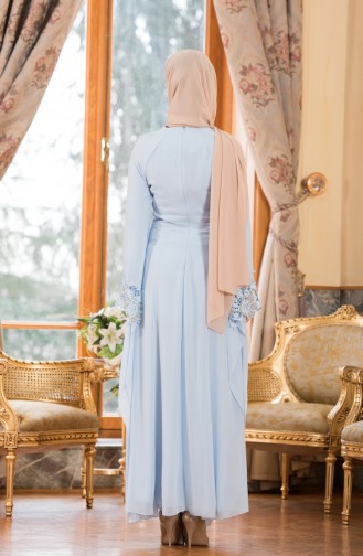 Hijab Abendkleid  52669-04 Blau 52669-04