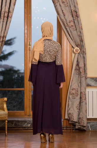 فستان شيفون يتميز بخيوط لامعة وتفاصيل من الترتر  3288-03