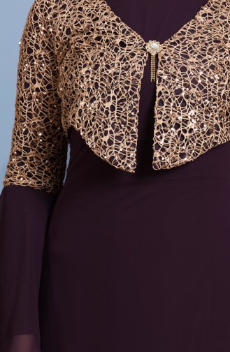 فستان شيفون يتميز بخيوط لامعة وتفاصيل من الترتر  3288-03