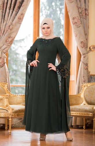 Hijab Abendkleid  52669-03 Grün 52669-03