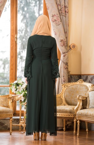 Green Hijab Evening Dress 52670-02