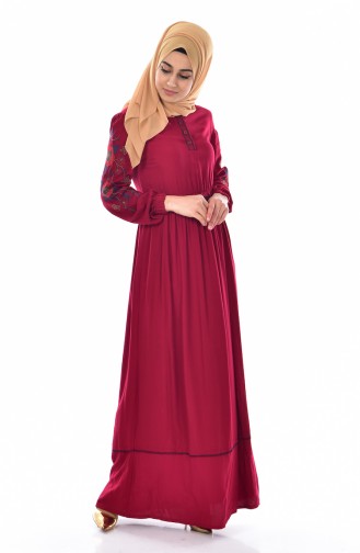 فستان أحمر كلاريت 3612-04