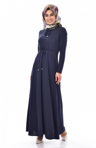 Kleid mit  Schleier  1082-02 Dunkelblau 1082-02