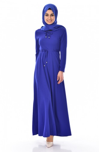 Saxe Hijab Dress 1082-05