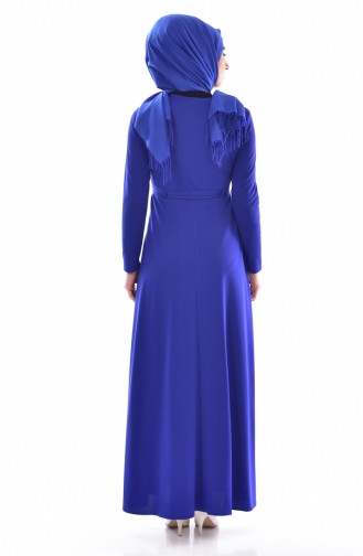 Saxe Hijab Dress 1082-05