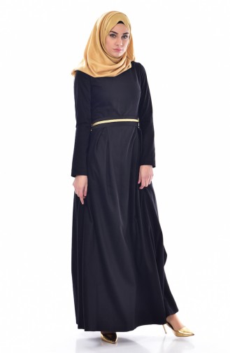 Black Hijab Dress 9294-02