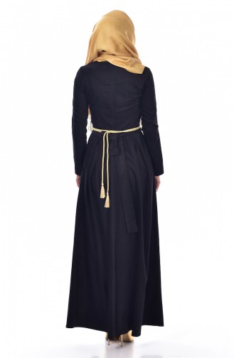 Black Hijab Dress 9294-02
