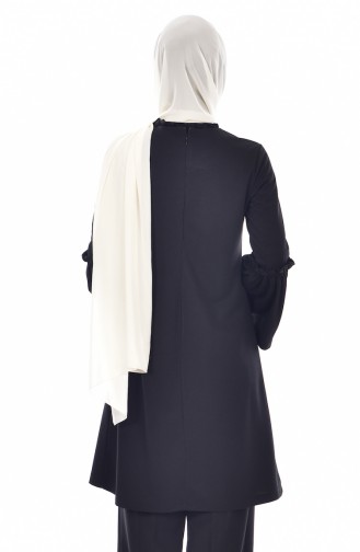İncili Tunik 4022-01 Siyah