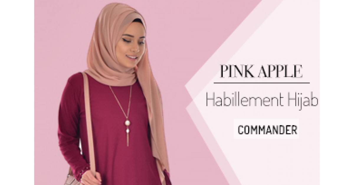 Vêtement Hijab Pink Apple