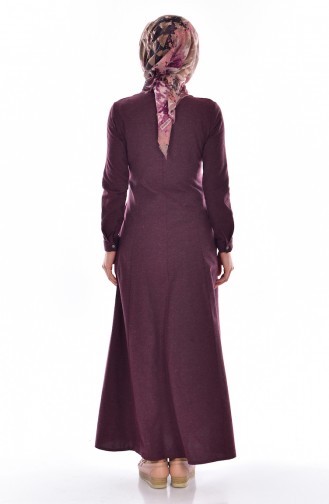 Claret Red Hijab Dress 2901-01