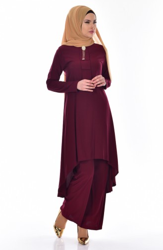 Tunik Pantolon İkili Takım 9005-09 Bordo 9005-09