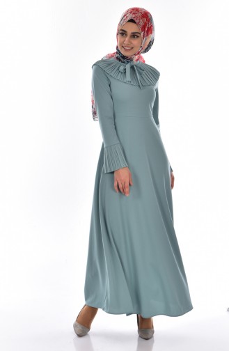 Green Almond Hijab Dress 0505-02