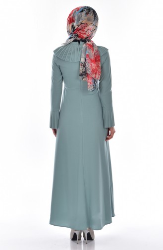 Green Almond Hijab Dress 0505-02