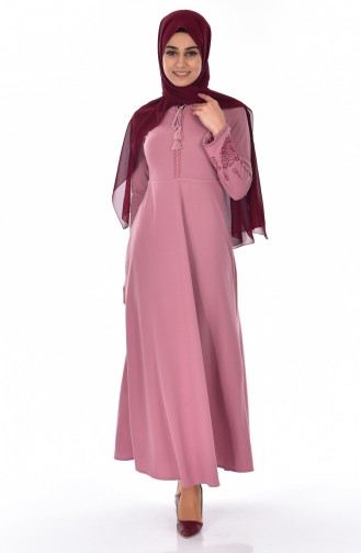 Dusty Rose Hijab Dress 0507-05