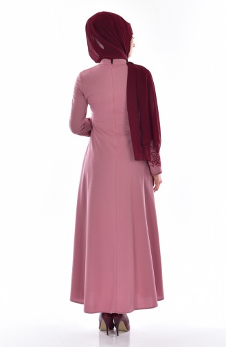 Dusty Rose Hijab Dress 0507-05