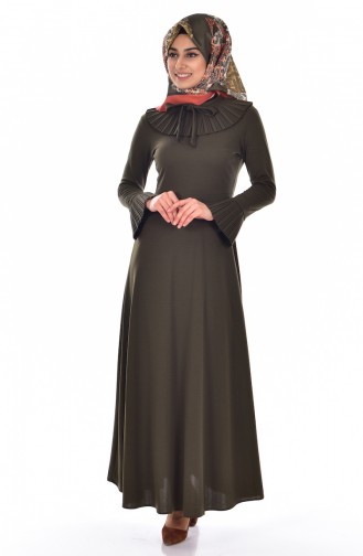 Khaki Hijab Dress 0505-01
