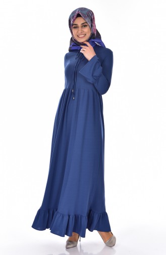 Indigo Hijab Dress 1656-07