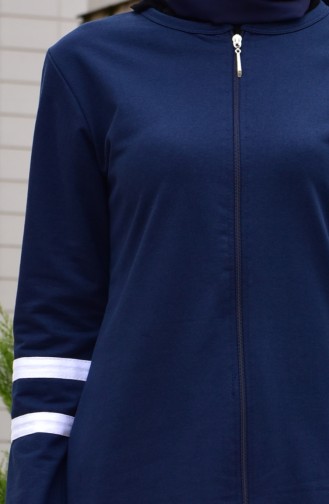 Zippered Tracksuit 18050-03 Navy Blue 18050-03