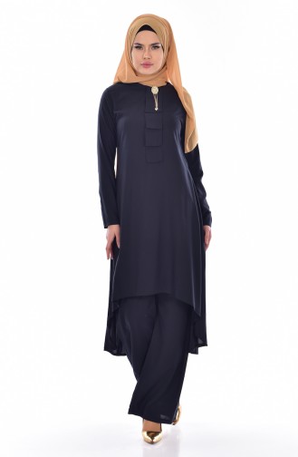 Tunik Pantolon İkili Takım 9005-02 Lacivert 9005-02