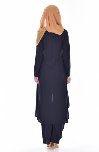 Tunik Pantolon İkili Takım 9005-02 Lacivert 9005-02