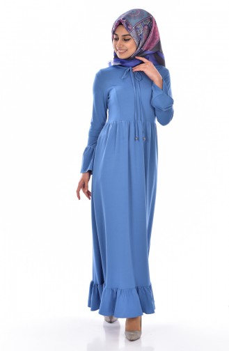 Blue Hijab Dress 1656-09