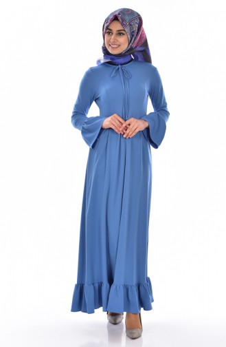 Blue Hijab Dress 1656-09
