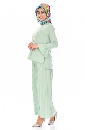 Blouse Skirt Binary Set 3704-01 Mint Green 3704-01