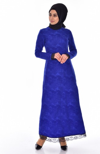 Saxe Hijab Dress 2885-01
