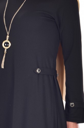Black Hijab Dress 5504-02