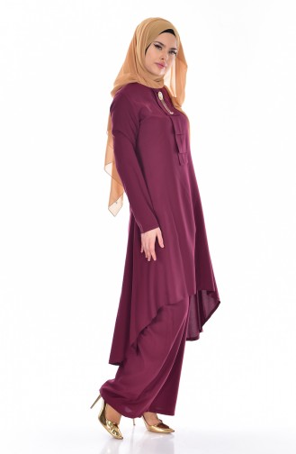 Tunika mit Hose 2er Set 9005-05 Kirsche 9005-05