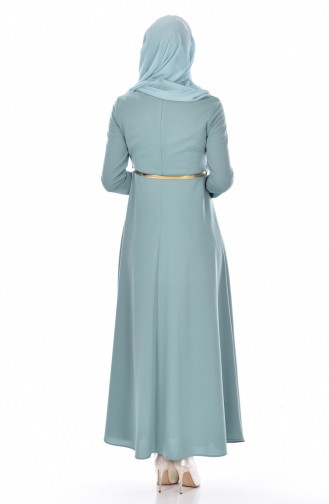 Green Almond Hijab Dress 0508-05