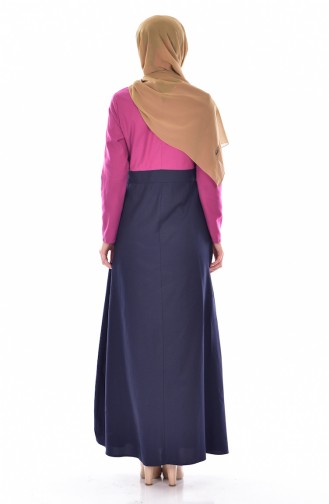 Dusty Rose Hijab Dress 2265-07
