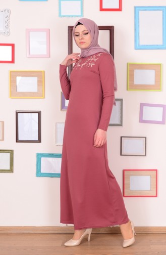 Dusty Rose Hijab Dress 2165-02