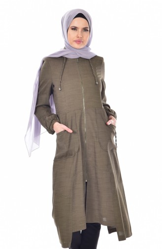 Cape mit Kapuzen 2029-03 Khaki 2029-03