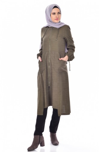 Cape mit Kapuzen 2029-03 Khaki 2029-03