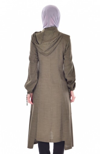 Cape a Capuche et Fermeture 2029-03 Khaki 2029-03