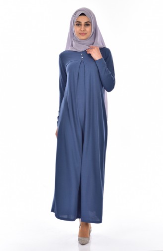 Indigo Hijab Dress 2157-04