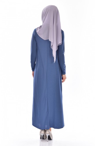 Indigo Hijab Dress 2157-04