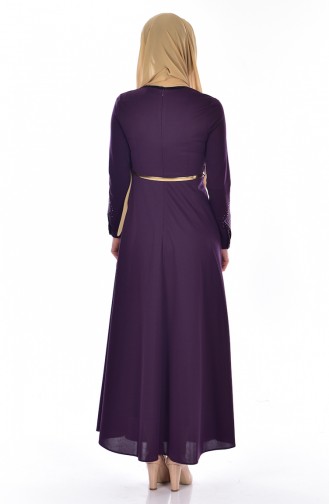 Purple Hijab Dress 0508-08