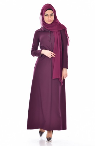 Purple Hijab Dress 4222-06