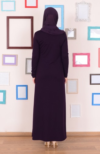 Purple Hijab Dress 2162-03