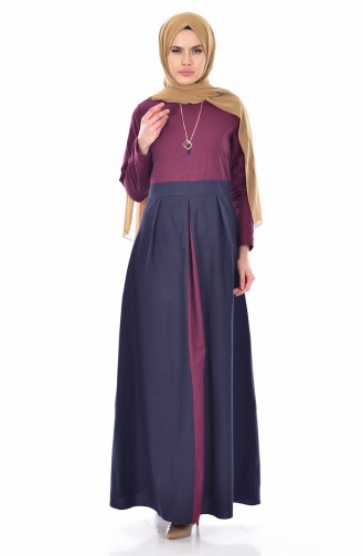 Plum Hijab Dress 2265-04