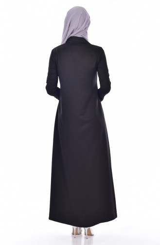 Black Hijab Dress 4222-01